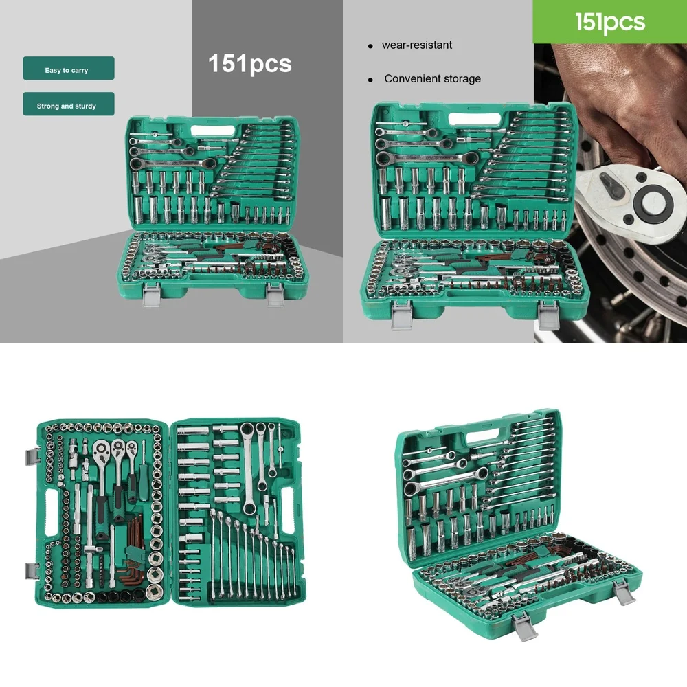 Hand Tool Sets151 Pcs Metric Socket Wrench Tool Set for Mechanics Drive Tools Kit
Hand Tool Sets151 Pcs Metric Socket Wrench Tool Set for Mechanics Drive Tools Kit