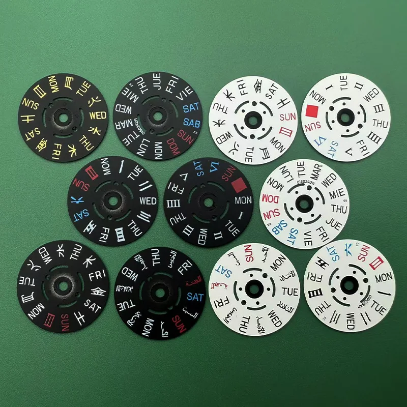 NH35 NH36 Movement Calendar Disk Wheel Kanji Dial Wheel Date Crown at 3.0/3.8/4.1 Date Week Dial Fits Watch Movement Parts
NH35 NH36 Movement Calendar Disk Wheel Kanji Dial Wheel Date Crown at 3.0/3.8/4.1 Date Week Dial Fits Watch Movement Parts