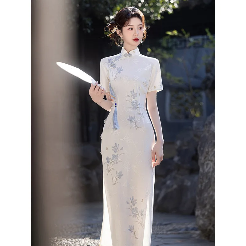 Stunning New Chinese Style Wedding Dress Daily Wear Young Revised Floral Print Long Short Sleeve Breathable Long Skirt
Stunning New Chinese Style Wedding Dress Daily Wear Young Revised Floral Print Long Short Sleeve Breathable Long Skirt
