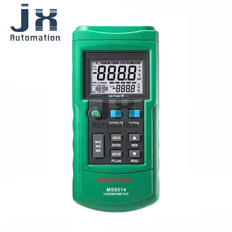 MS6514 Двухканальный цифровой термометр, термопара, датчик температуры, тестер, USB-интерфейс данных, 1000 комплектов данных 
MS6514 Двухканальный цифровой термометр, термопара, датчик температуры, тестер, USB-интерфейс данных, 1000 комплектов данных