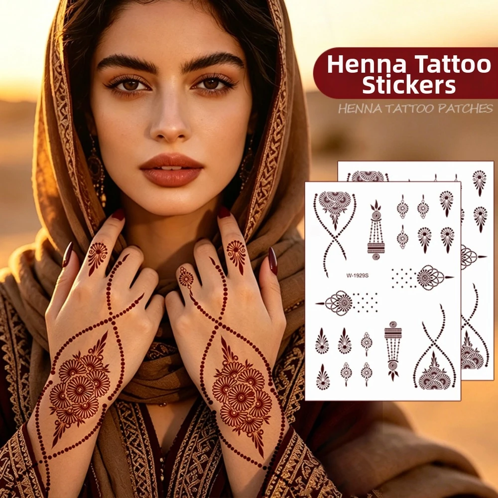 Fashion Lace Henna Tattoo Stickers Mehndi Designs Waterproof Hand Tattoo Flower India Instant Decals Women
Fashion Lace Henna Tattoo Stickers Mehndi Designs Waterproof Hand Tattoo Flower India Instant Decals Women