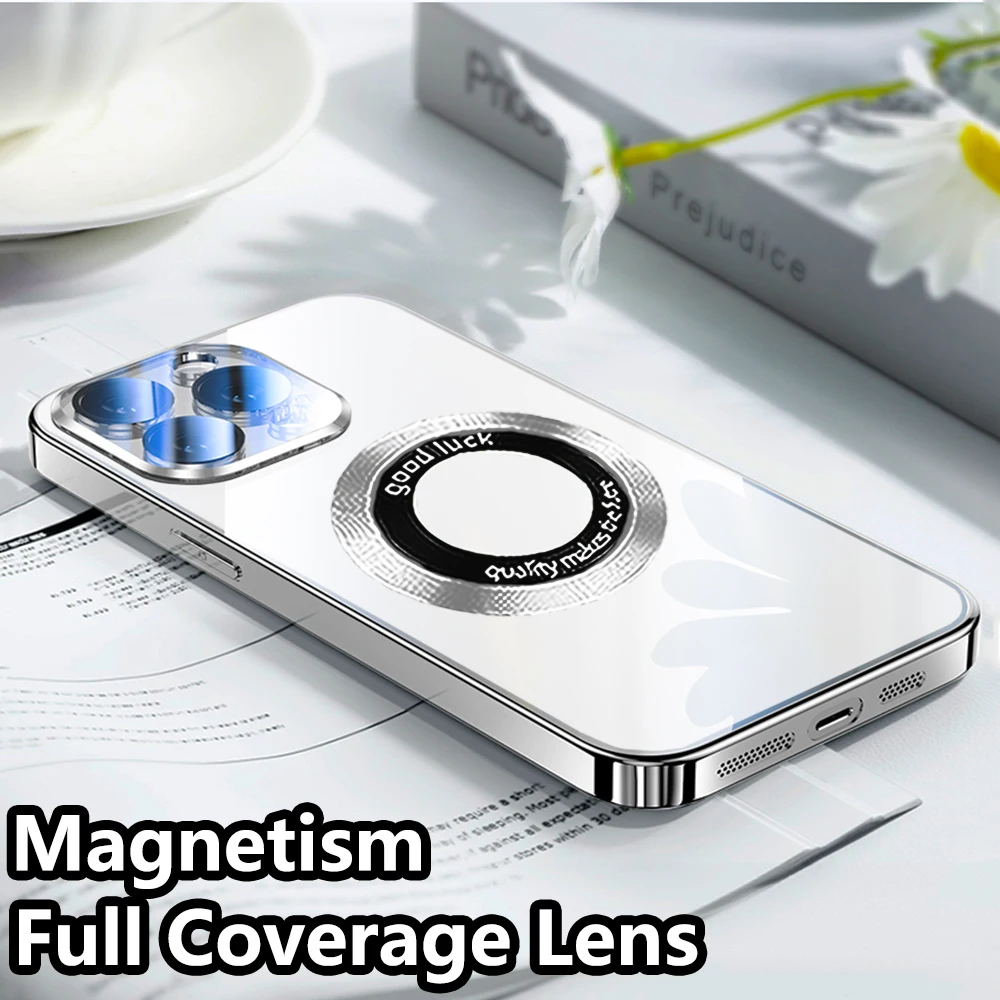 Luxury Clear Plating Logo Hole Cover For Apple Magnetism Magsafe Case Iphone 16 15 14 Plus 11 12 13 Pro Max 10H Camera Glass
Luxury Clear Plating Logo Hole Cover For Apple Magnetism Magsafe Case Iphone 16 15 14 Plus 11 12 13 Pro Max 10H Camera Glass