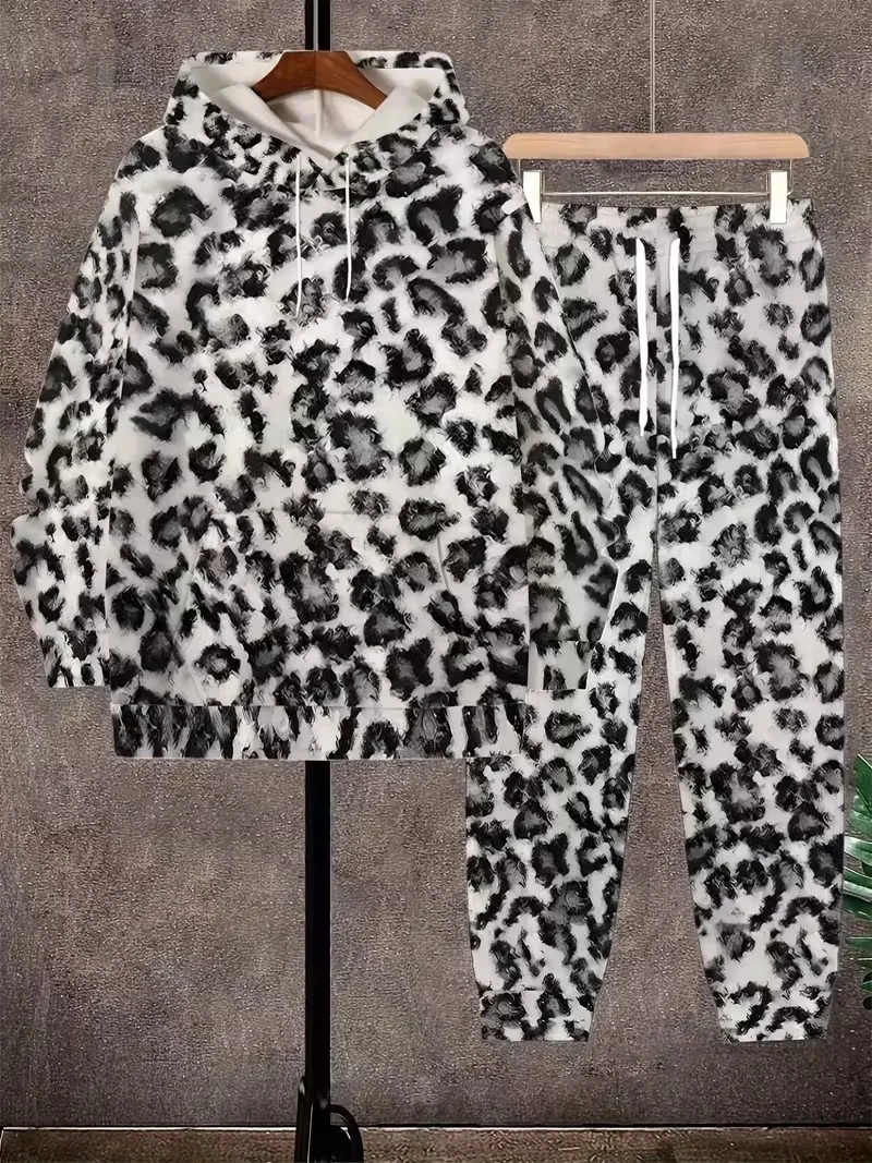 3D Leopard Print Men's Hoodie Pants 2-Piece Outfits Autumn/Winter Men's/Women's Hooded Sweatshirt Sets Jogging Pants 2Pcs Sets
3D Leopard Print Men's Hoodie Pants 2-Piece Outfits Autumn/Winter Men's/Women's Hooded Sweatshirt Sets Jogging Pants 2Pcs Sets