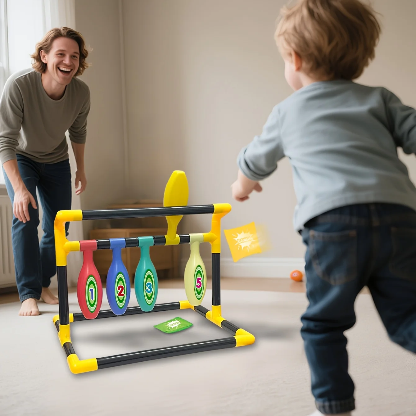 Bean Bag Bowling Set - Launcher 4 Bean Bags for Family Outdoor Easter Christmas Gift
Bean Bag Bowling Set - Launcher 4 Bean Bags for Family Outdoor Easter Christmas Gift