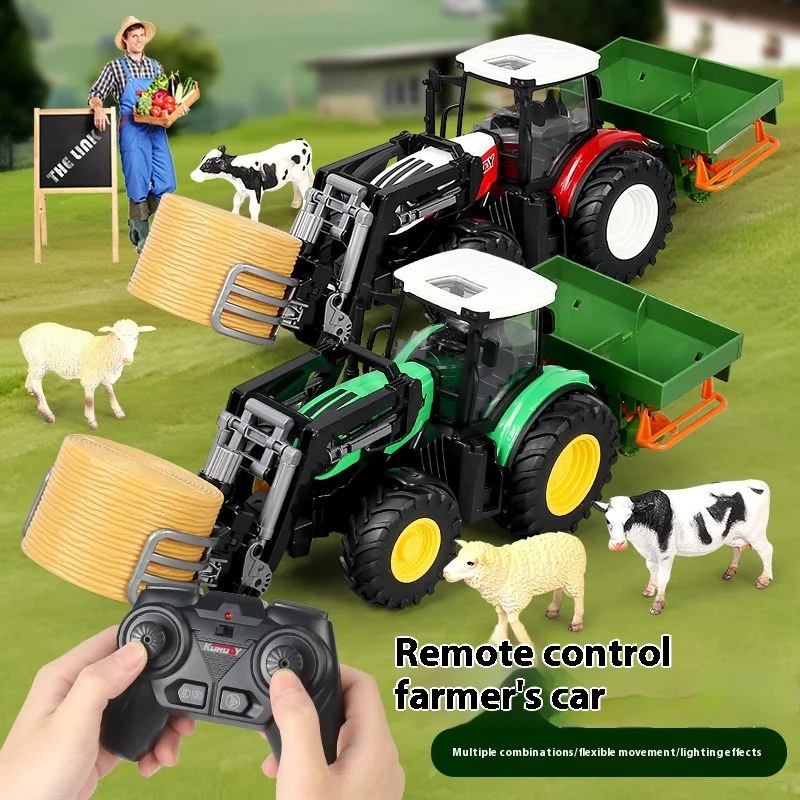 Rc Farm Tractors Car Trailer With Gripper Fertilizer Spreader Big Bale Lighting Simulation Farmer Animal Model Toys Children Boy
Rc Farm Tractors Car Trailer With Gripper Fertilizer Spreader Big Bale Lighting Simulation Farmer Animal Model Toys Children Boy
