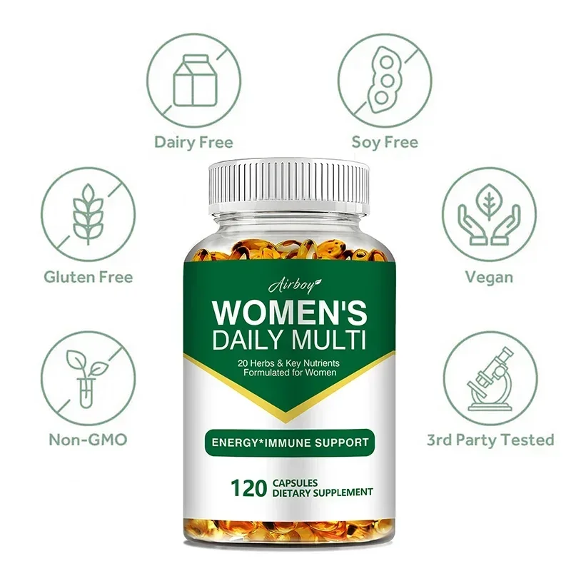 Womens Vitamins Multivitamin - Multivitamins and Minerals To Support Heart, Brain, Immunity, Skin and HairSupplements
Womens Vitamins Multivitamin - Multivitamins and Minerals To Support Heart, Brain, Immunity, Skin and HairSupplements