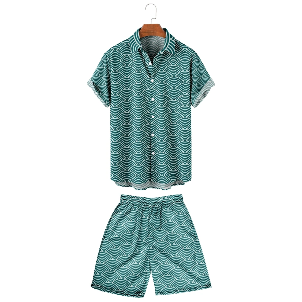 2022 men's set printed stitched Lapel short sleeve casual shirt beach shorts summer street wear Hawaii sea wave men
2022 men's set printed stitched Lapel short sleeve casual shirt beach shorts summer street wear Hawaii sea wave men