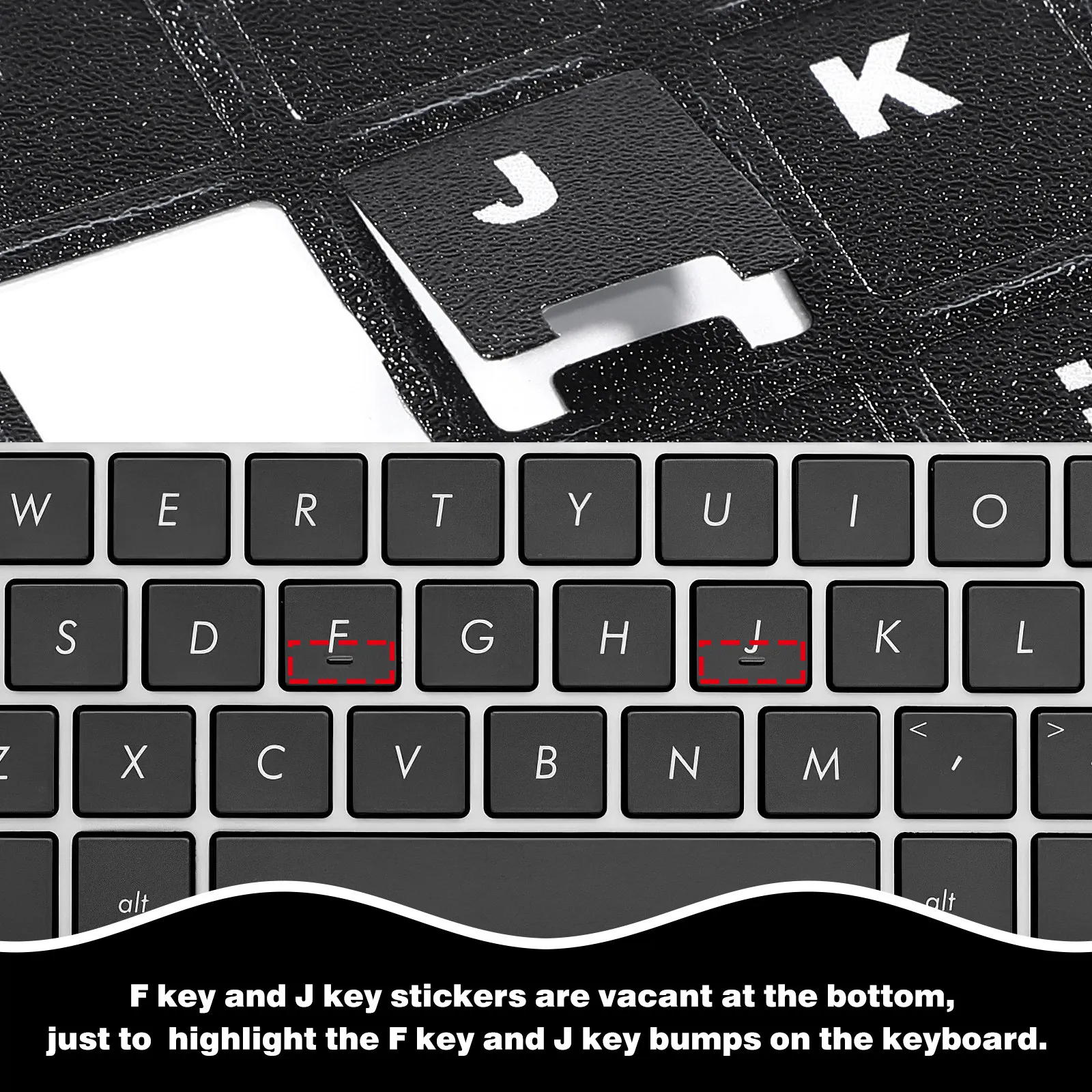10pcs Keyboard Stickers For Computer 65% Laptop Spanish Replacement Labels Dust Resistant Universal Sticker Set