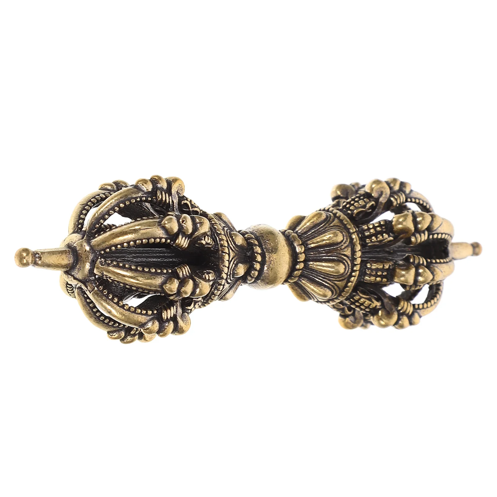 Vajra Handle Piece Mini Pestle Brass Crafts Ornaments Retro Religious Dharma Home Decor Statue Small Delicate Ornament
Vajra Handle Piece Mini Pestle Brass Crafts Ornaments Retro Religious Dharma Home Decor Statue Small Delicate Ornament