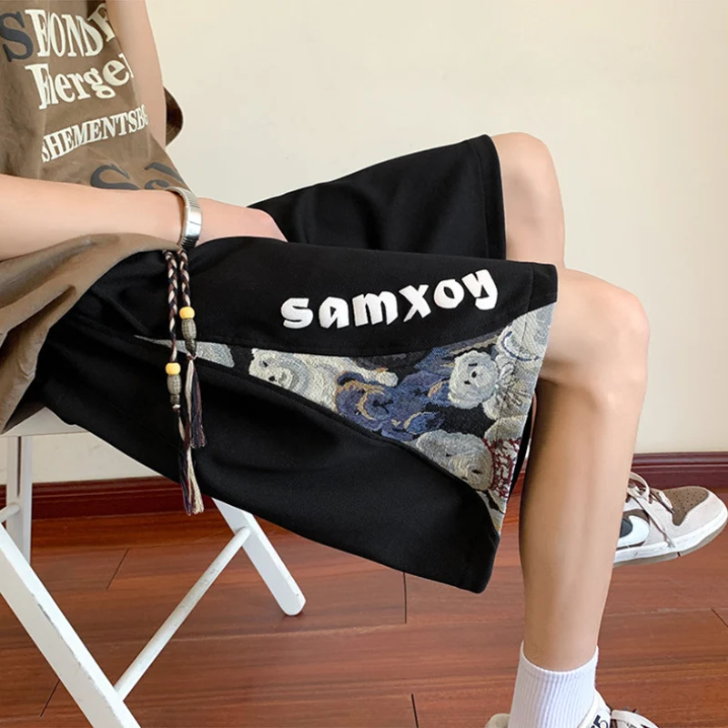 Модные американские вязаные шорты с нашивками в стиле пэчворк для подростков, летние повседневные свободные дышащие брюки длиной до колена
Модные американские вязаные шорты с нашивками в стиле пэчворк для подростков, летние повседневные свободные дышащие брюки длиной до колена