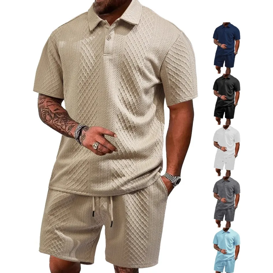 Summer Man Set Shirt Short Sleeve 2 Piece Set Drawstring Shorts Men's Matching Sets T Shirt Solid Color Tee Casual Sportswear
Summer Man Set Shirt Short Sleeve 2 Piece Set Drawstring Shorts Men's Matching Sets T Shirt Solid Color Tee Casual Sportswear