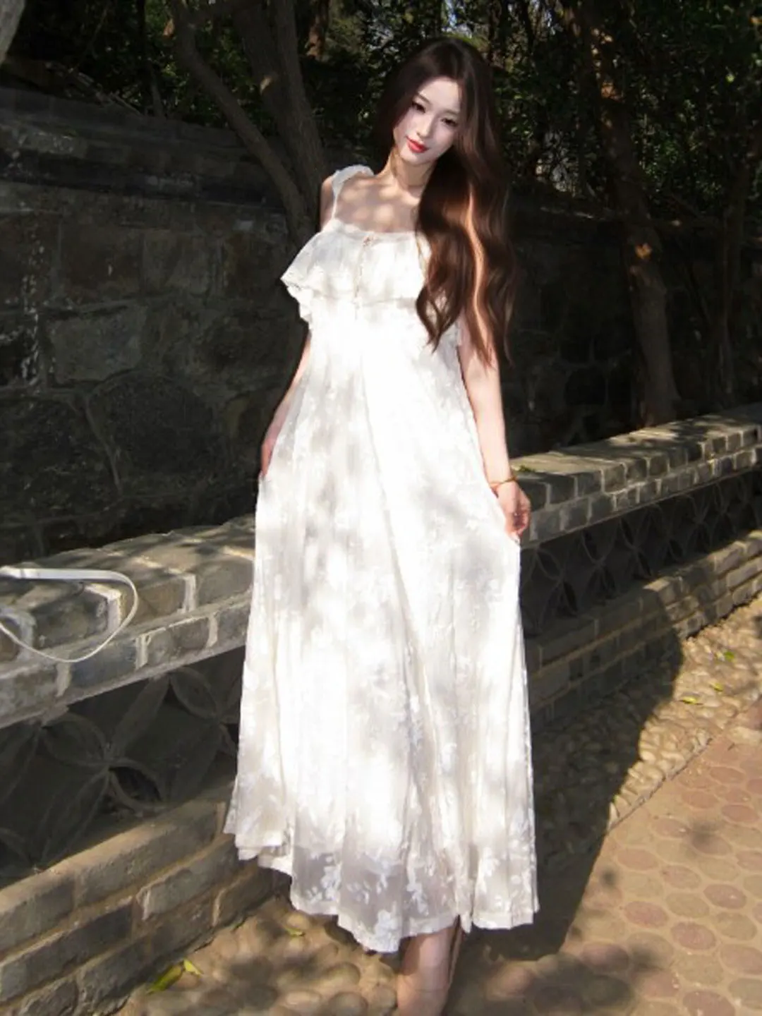 Gentle Wind Beautiful White Strapless Fairy Long Dress Art Student Bright Outfit Dress Cotton Summer Midi Skirt Floral Print
Gentle Wind Beautiful White Strapless Fairy Long Dress Art Student Bright Outfit Dress Cotton Summer Midi Skirt Floral Print