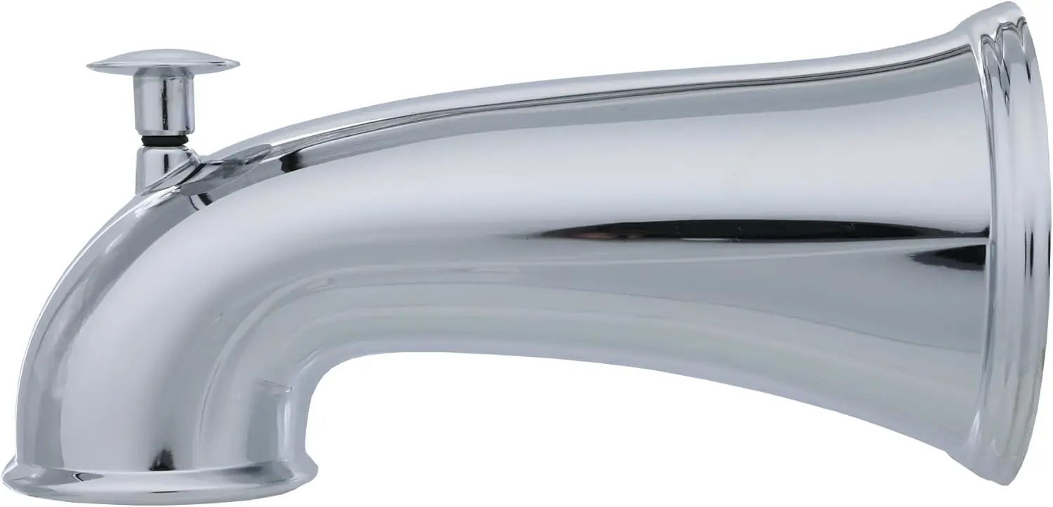 Chrome Bathtub Faucet Spout with Pull Up Diverter, 6 Inch
Chrome Bathtub Faucet Spout with Pull Up Diverter, 6 Inch