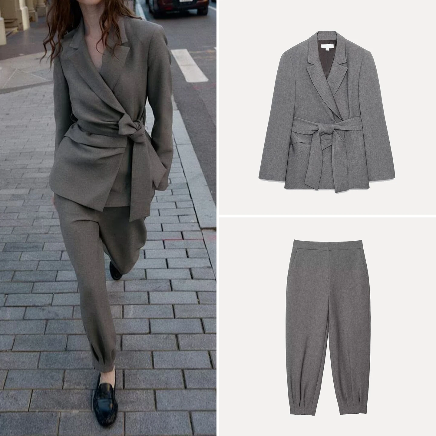 2025 Autumn New Women's Suit Jaet with oulder Pads Belted Lantern Pants High Waist Long Sve European Sle Faion Set
2025 Autumn New Women's Suit Jaet with oulder Pads Belted Lantern Pants High Waist Long Sve European Sle Faion Set