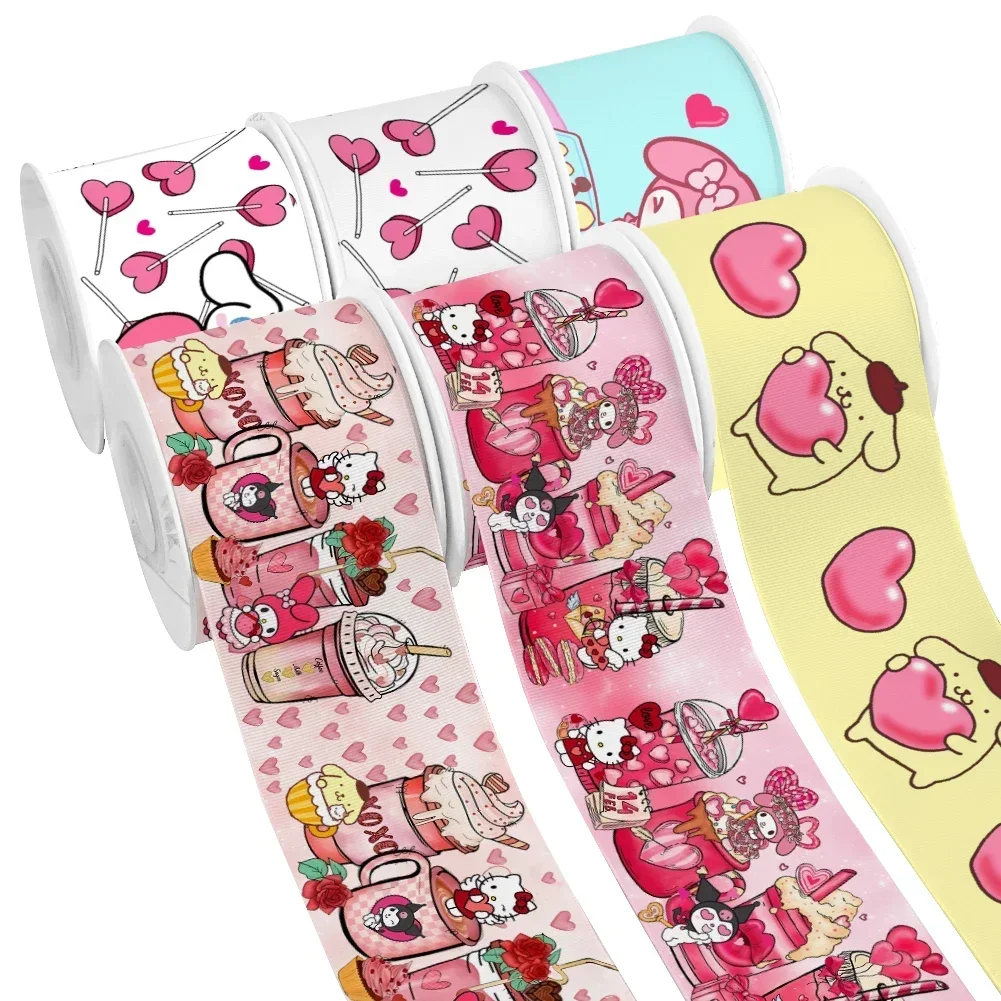 50 ярдов, атласная лента Sanrio Kuromi с рисунком, в обтяжку, для упаковки подарков
50 ярдов, атласная лента Sanrio Kuromi с рисунком, в обтяжку, для упаковки подарков