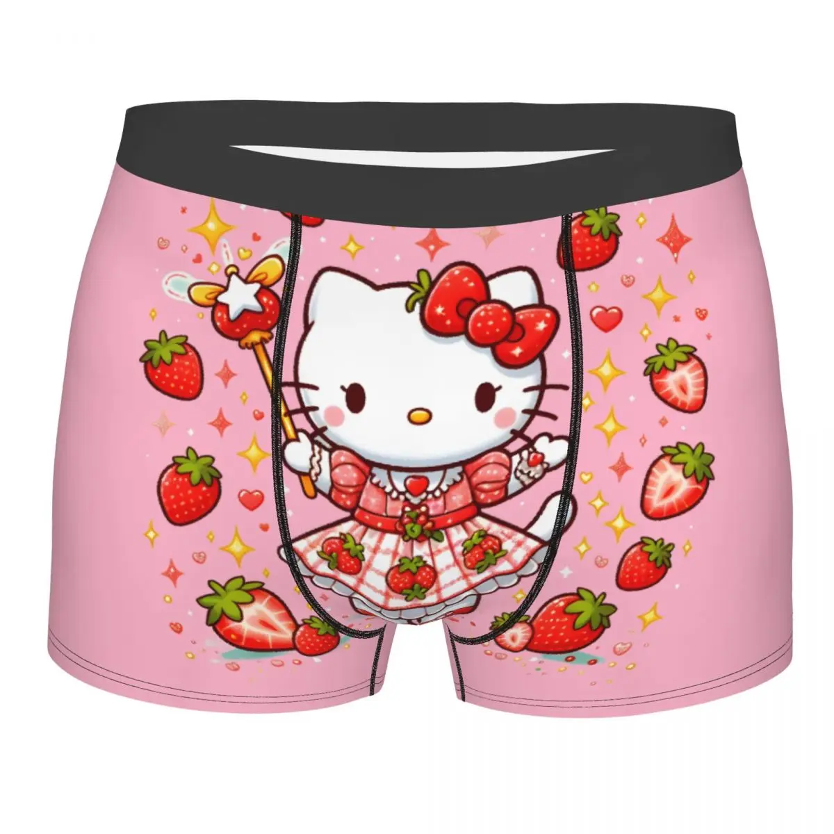 Мужское нижнее белье на заказ, модные мужские трусы-боксеры с рисунком кота Hello Kitty, мягкие шорты, трусы
Мужское нижнее белье на заказ, модные мужские трусы-боксеры с рисунком кота Hello Kitty, мягкие шорты, трусы