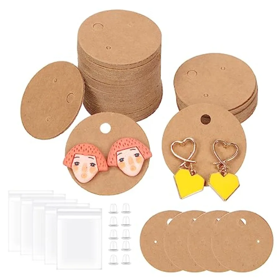600Pcs Round Earring Display Cards Kit, 40mm/1.57" Earring Cards, Earring Card Holder, Earring Packing Cards with Earring Backs
600Pcs Round Earring Display Cards Kit, 40mm/1.57" Earring Cards, Earring Card Holder, Earring Packing Cards with Earring Backs