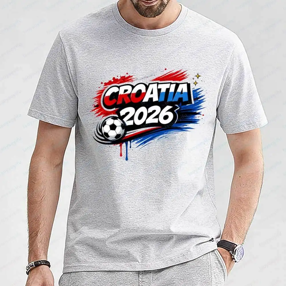 2026 soccer Croatia Football T-shirt Men Casual Short Sleeve Tee Breathable Cotton Summer Tops Streetwear Soccer Fans Gift
2026 soccer Croatia Football T-shirt Men Casual Short Sleeve Tee Breathable Cotton Summer Tops Streetwear Soccer Fans Gift