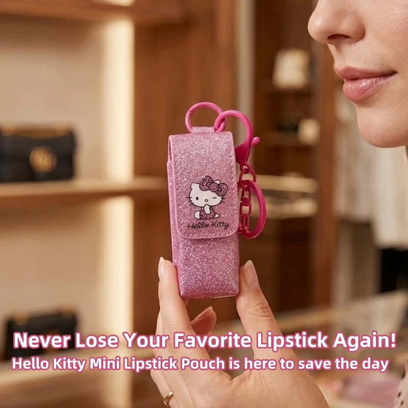 Hello Kitty Mini Lipstick Holder Bag Luxury Pink Glitter Keychain Backpack Pendant Cute Cosmetic Storage Pouch
Hello Kitty Mini Lipstick Holder Bag Luxury Pink Glitter Keychain Backpack Pendant Cute Cosmetic Storage Pouch