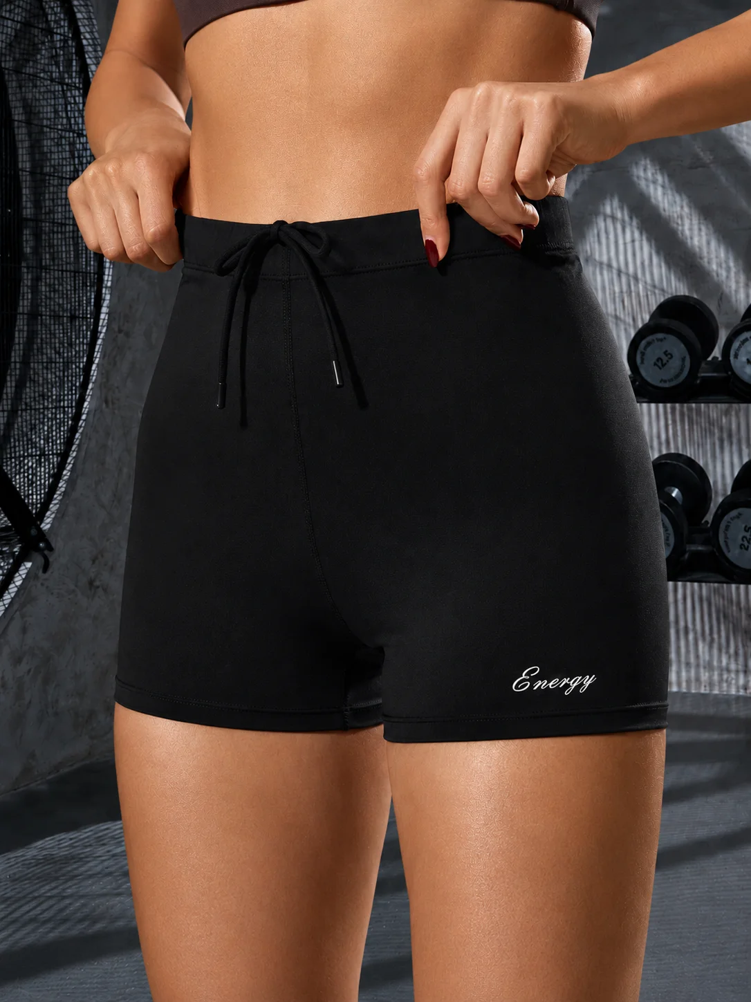 1 Pair of Women's High-Elastic, Naked-Feel Yoga Cycling Shorts, with Letter Print, Made of Nylon Fabric, Suitable for Running, Gym, Indoor and Outdoor Cycling, Breathable Fabric Summer Fitness Shorts
1 Pair of Women's High-Elastic, Naked-Feel Yoga Cycling Shorts, with Letter Print, Made of Nylon Fabric, Suitable for Running, Gym, Indoor and Outdoor Cycling, Breathable Fabric Summer Fitness Shorts