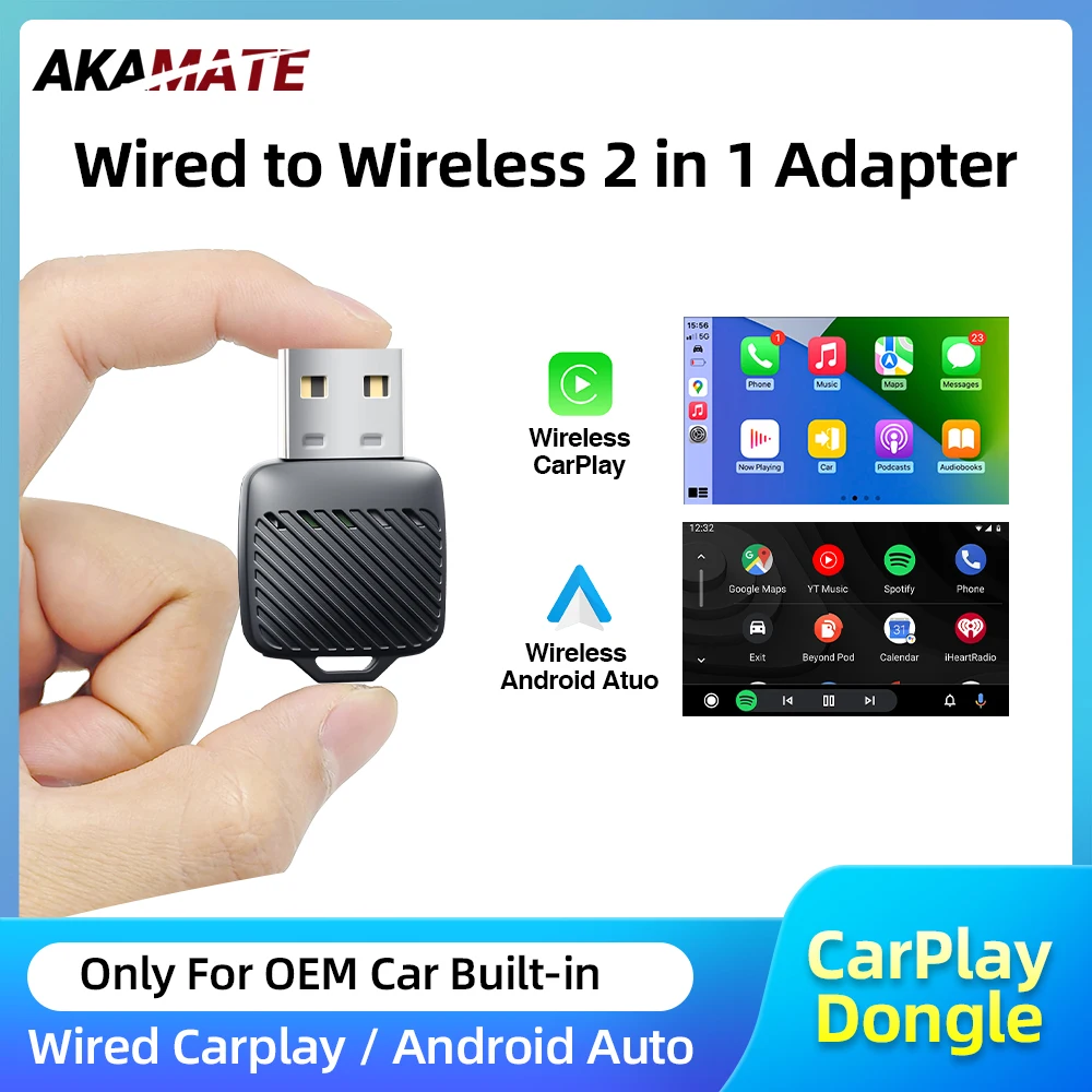 CarPlay Adapter Plug and Play Original Car Radio Wired to Wireless CarPlay Android Auto 2in1 Dongle Mini Box
CarPlay Adapter Plug and Play Original Car Radio Wired to Wireless CarPlay Android Auto 2in1 Dongle Mini Box