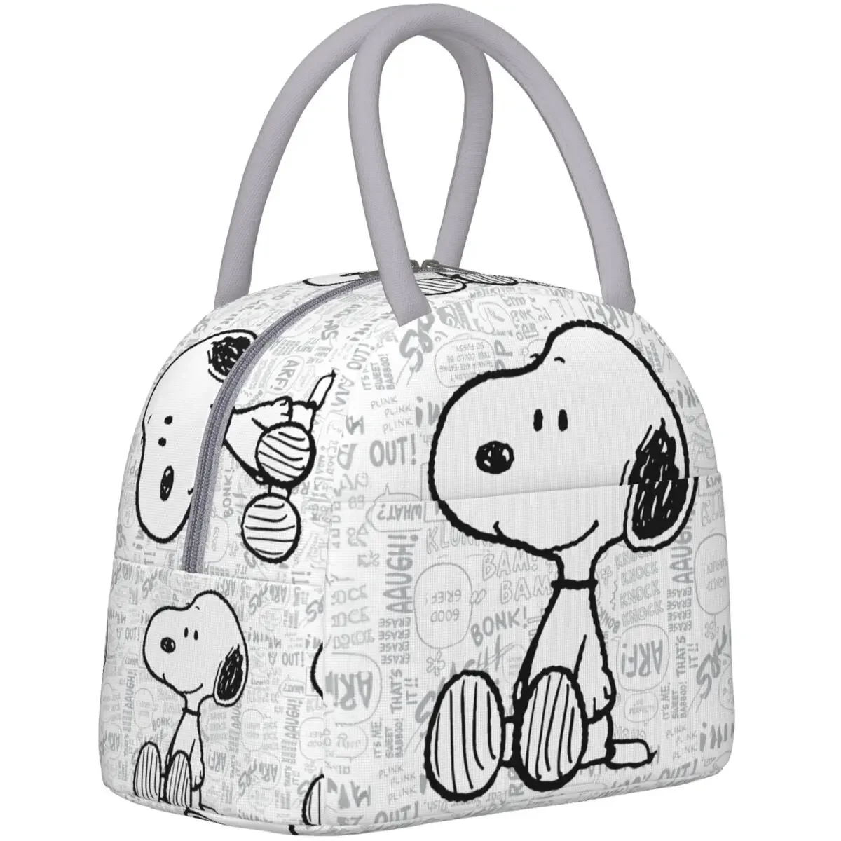 Large Capacity Insulated Lunch Boxes PEANUTS Snoopy On Black White Merch Storage Food Box Cooler Thermal For Picnic Lunch bag
Large Capacity Insulated Lunch Boxes PEANUTS Snoopy On Black White Merch Storage Food Box Cooler Thermal For Picnic Lunch bag