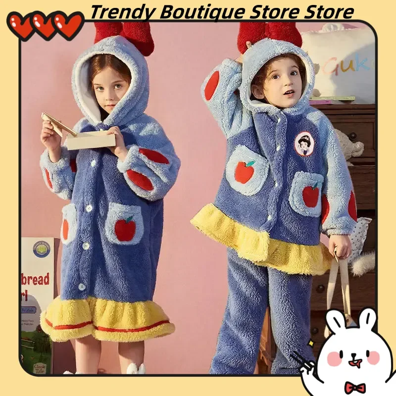 Snow White Children'S Thickened Flannel Robe Coral Fleece Sleepwear Animation Derivative Home Clothes For Boys And Girls
Snow White Children'S Thickened Flannel Robe Coral Fleece Sleepwear Animation Derivative Home Clothes For Boys And Girls
