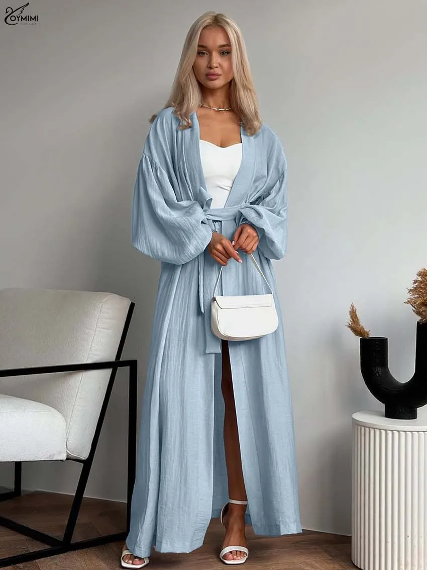 Oymimi Fashion Blue Loose Two Piece Outfits Woman Elegant Puff Sleeve Lace-Up Ankle-Length Tops And Drawstring Loose Shorts Sets
Oymimi Fashion Blue Loose Two Piece Outfits Woman Elegant Puff Sleeve Lace-Up Ankle-Length Tops And Drawstring Loose Shorts Sets