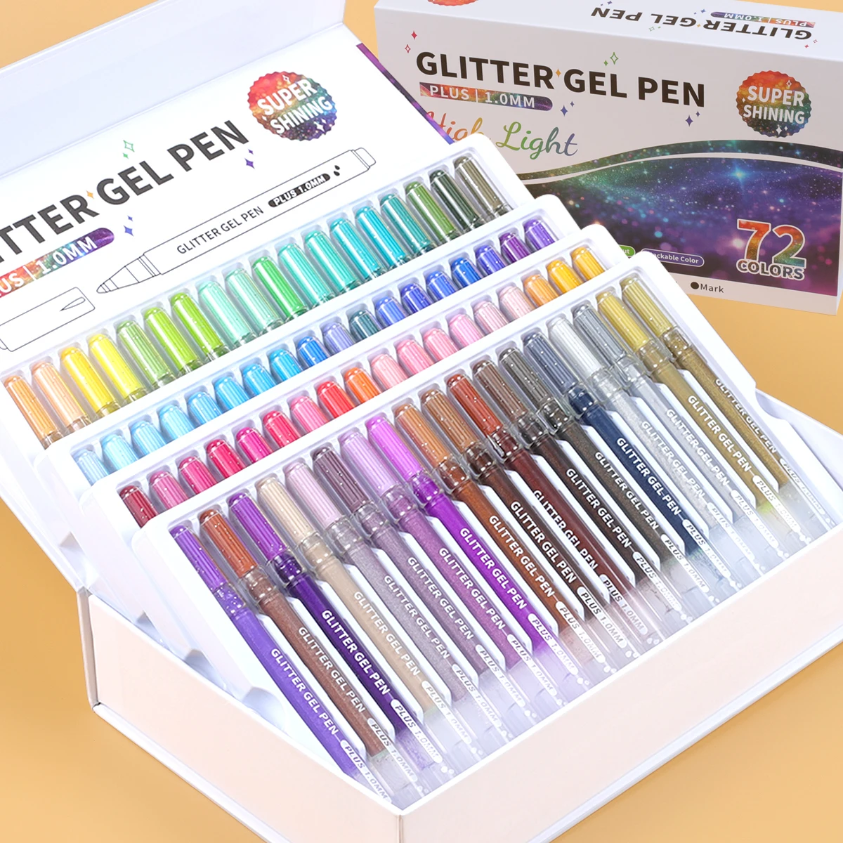 Набор гелевых ручек с блестками, 72/6 цветов, 1,0 мм, для письма, рисования, творчества, заметок, раскрашивания, рукоделия, школьные принадлежности
Набор гелевых ручек с блестками, 72/6 цветов, 1,0 мм, для письма, рисования, творчества, заметок, раскрашивания, рукоделия, школьные принадлежности