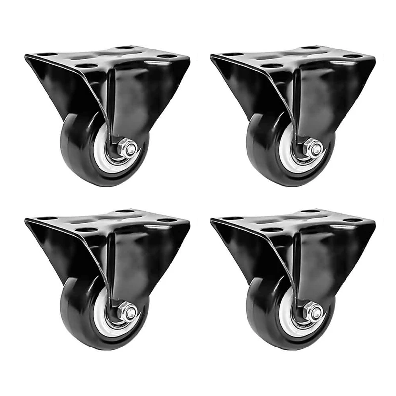 Heavy Duty 616 lb Black 2.0 Inch Dia Polyurethane Fixed Castor Wheels Trolley Furniture Caster Pack of 4
Heavy Duty 616 lb Black 2.0 Inch Dia Polyurethane Fixed Castor Wheels Trolley Furniture Caster Pack of 4