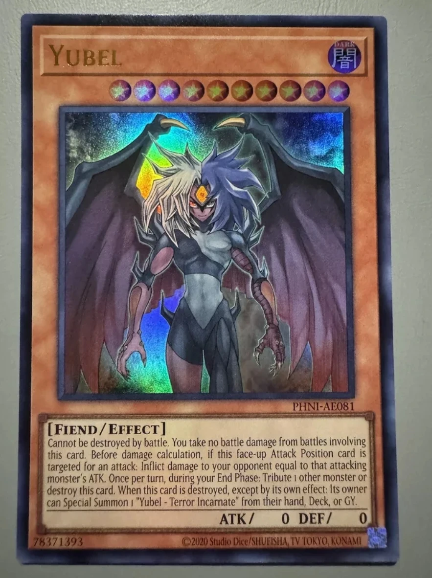 Yugioh KONAMI Duel Monsters PHNI-AE081 Yubel Ultra Rare Asian English Collection Mint Card
Yugioh KONAMI Duel Monsters PHNI-AE081 Yubel Ultra Rare Asian English Collection Mint Card