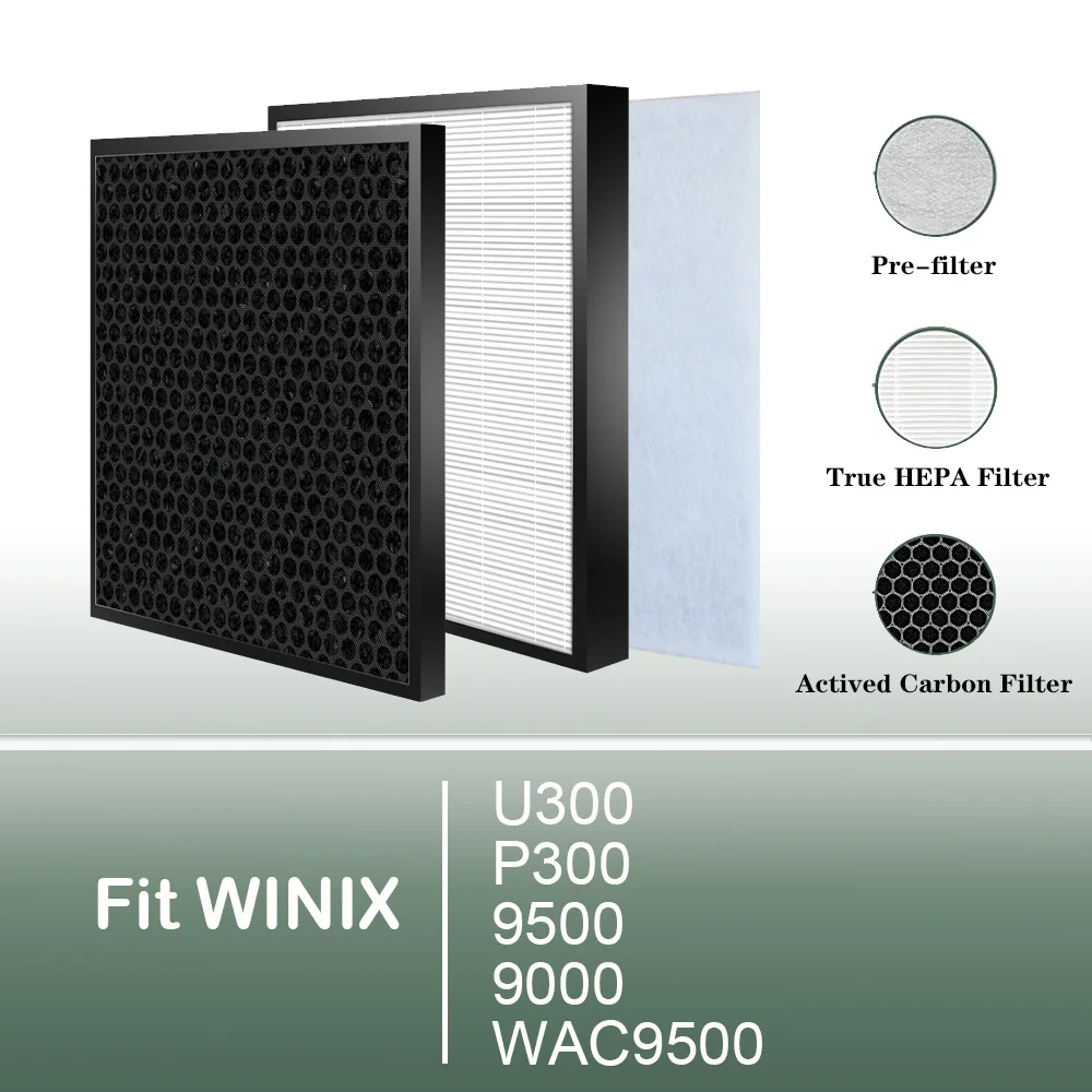 2pcs Hepa Filter and Activated Carbon Filter B for WINIX U300 P300 9500 9000 WAC9500 Air Purifier
2pcs Hepa Filter and Activated Carbon Filter B for WINIX U300 P300 9500 9000 WAC9500 Air Purifier