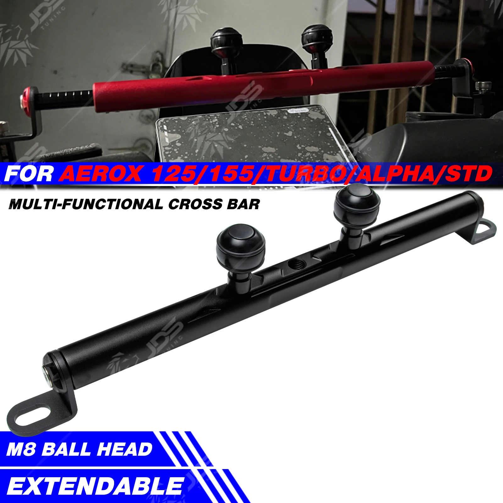 JDSTUNING For YAMAHA AEROX 125/155/TURBO/ALPHA/STD Crossbar Balance Beam Multifunction Bar Phone Holder Bracket Accessories
JDSTUNING For YAMAHA AEROX 125/155/TURBO/ALPHA/STD Crossbar Balance Beam Multifunction Bar Phone Holder Bracket Accessories