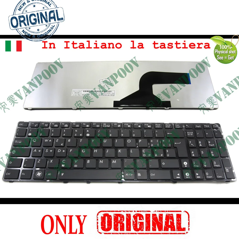 Italian IT Laptop Keyboard for Asus N71Ja N53 N53T X55VD UL50 P53 k53s K52 X61 N61 G60 G51 G53 UL50 P53 Black - MP-09Q36I0-886
Italian IT Laptop Keyboard for Asus N71Ja N53 N53T X55VD UL50 P53 k53s K52 X61 N61 G60 G51 G53 UL50 P53 Black - MP-09Q36I0-886