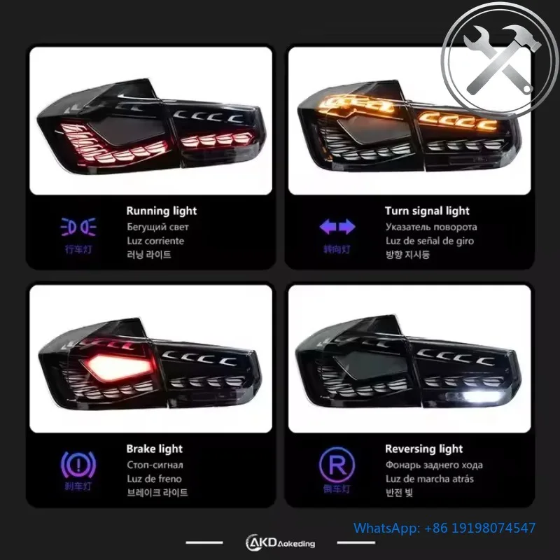 2013-2018 Mid Size Sedan F30 Dual Dragon Scale Full LED Taillights Assembly Clear Lens Plug And Play Waterproof Auto Parts
2013-2018 Mid Size Sedan F30 Dual Dragon Scale Full LED Taillights Assembly Clear Lens Plug And Play Waterproof Auto Parts