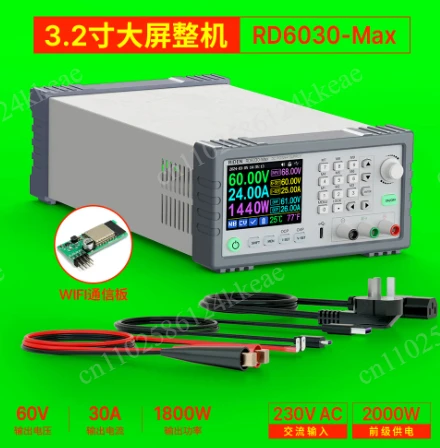 Programmable Lab Supply RD6030-Max 24A60V High Power 1440W Bench PSU For Battery Charging & Testing
Programmable Lab Supply RD6030-Max 24A60V High Power 1440W Bench PSU For Battery Charging & Testing