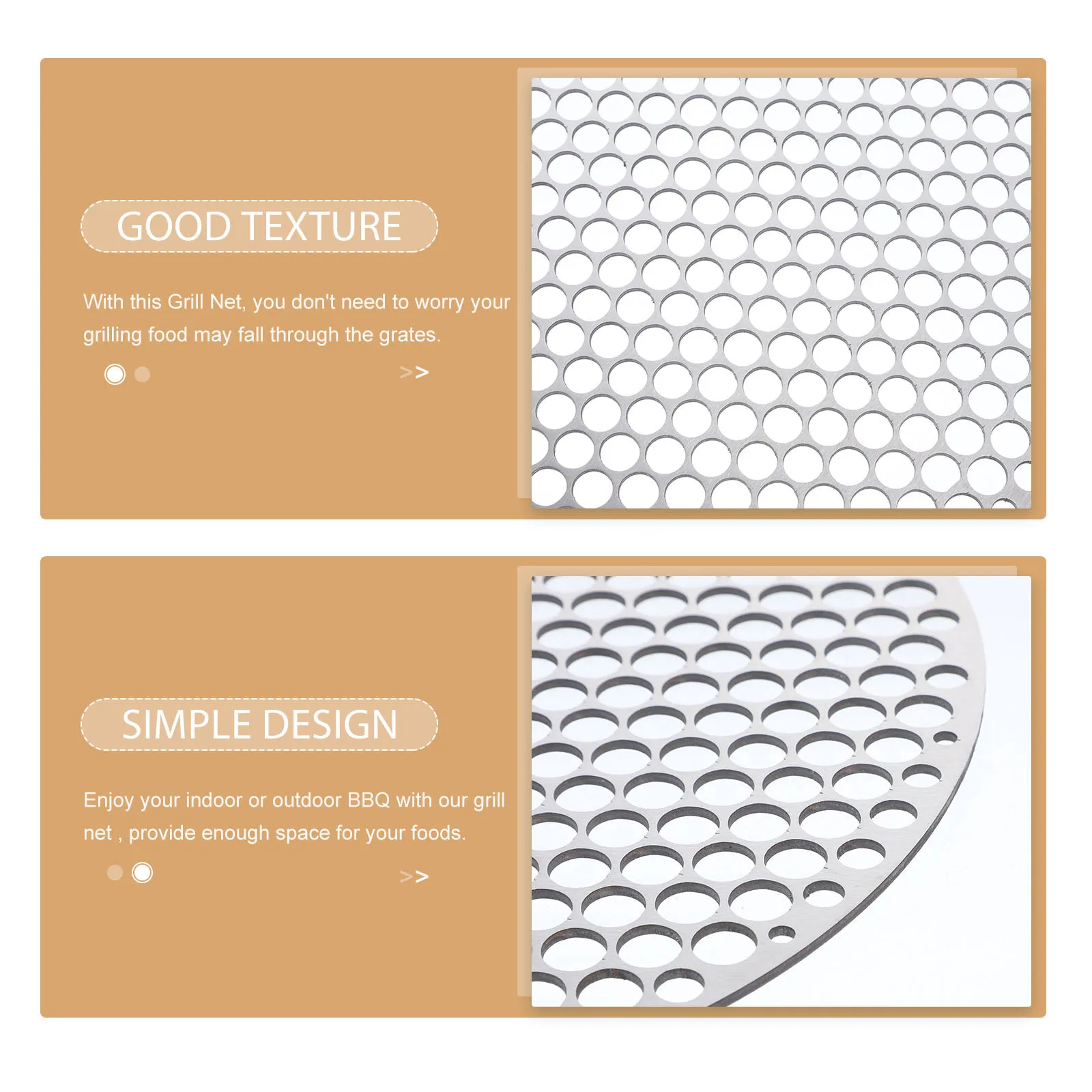 Stainless Steel Round Grill Net Heavy Duty Bbq Mesh for Burgers Steak Sausages Kebabs Indoor Outdoor Grilling Accessories Set
Stainless Steel Round Grill Net Heavy Duty Bbq Mesh for Burgers Steak Sausages Kebabs Indoor Outdoor Grilling Accessories Set