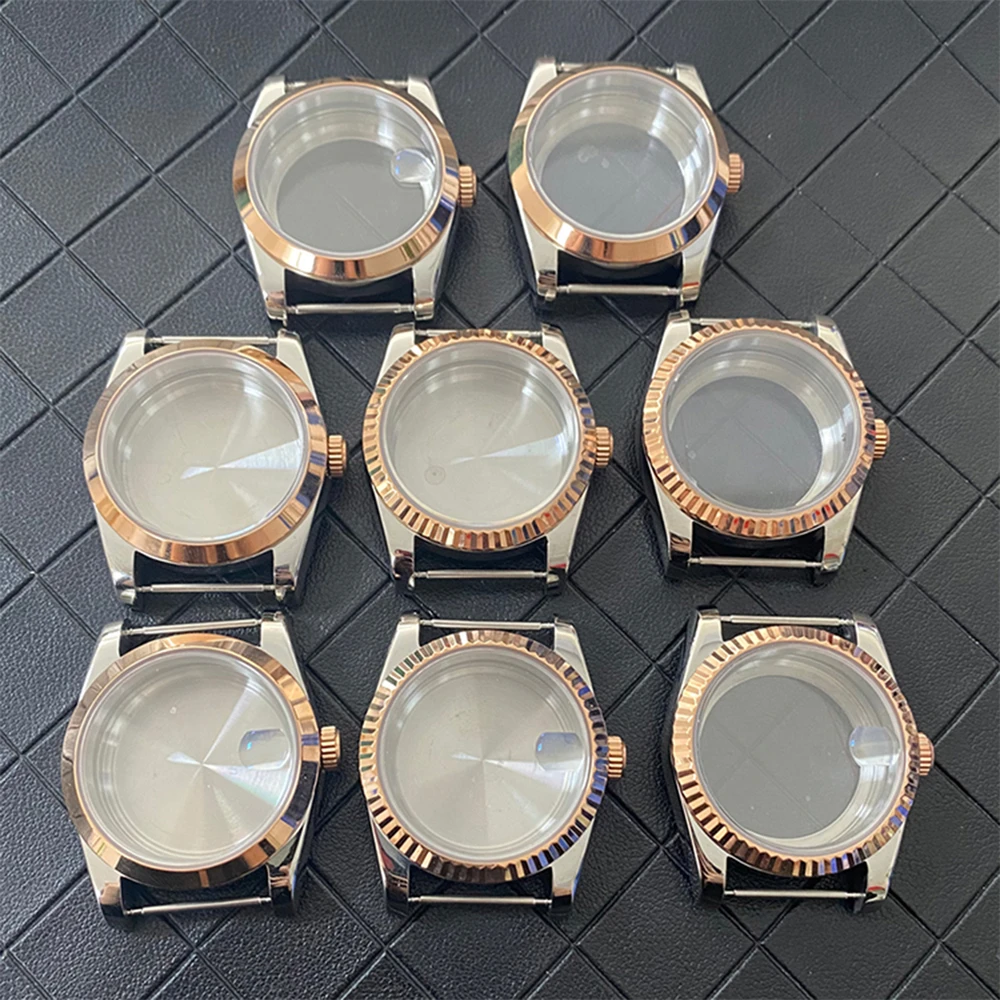 New Watch Case 39mm Rose Silver Stainless Steel Sapphire Glass Nh35 Case Shell for NH35 NH36 4R Movement Watch Accessories Parts
New Watch Case 39mm Rose Silver Stainless Steel Sapphire Glass Nh35 Case Shell for NH35 NH36 4R Movement Watch Accessories Parts