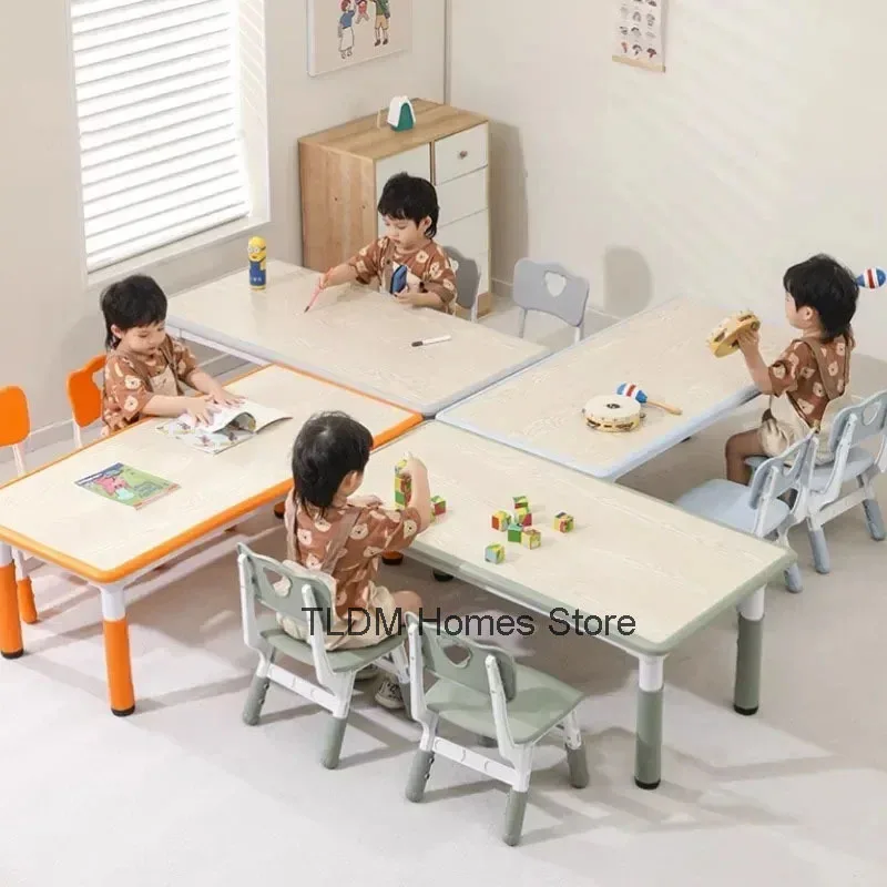 Kindergarten Special Table and Chair Set for Kids Liftable Rectangular Household Plastic Table Early Education Toy Desks
Kindergarten Special Table and Chair Set for Kids Liftable Rectangular Household Plastic Table Early Education Toy Desks
