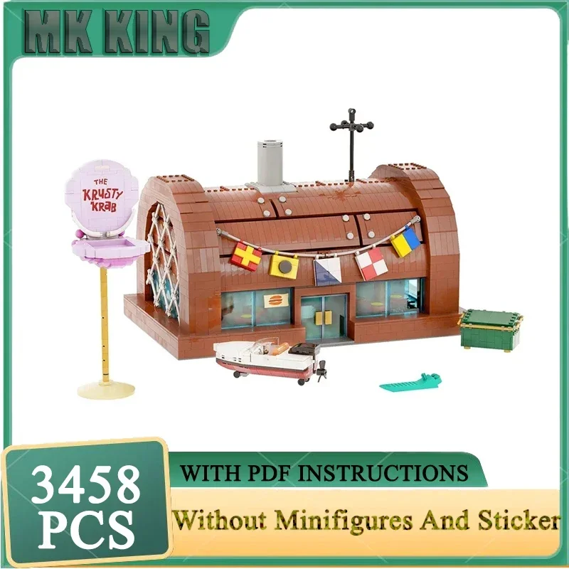 Moc Building Block Популярная модель фильма Krusty Krab Технология Кирпич DIY Сборка Модульная городская игрушка с видом на улицу для праздничных подарков
Moc Building Block Популярная модель фильма Krusty Krab Технология Кирпич DIY Сборка Модульная городская игрушка с видом на улицу для праздничных подарков