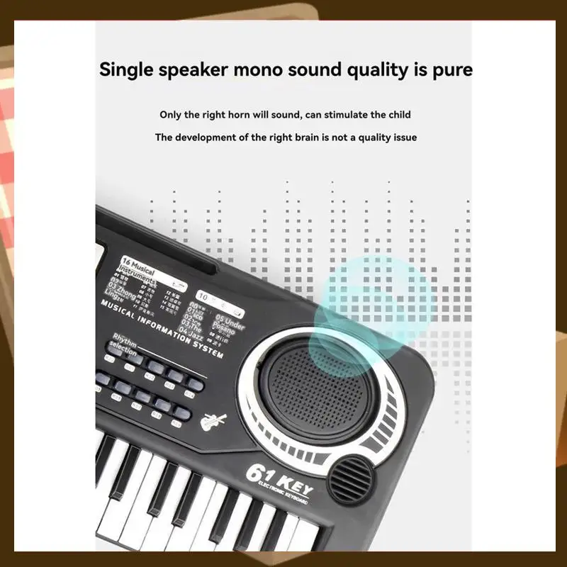 61 Keys Children Electronic Keyboard Piano With Microphone Beginner Musical Instrument Organ Educational Toys-AA85
61 Keys Children Electronic Keyboard Piano With Microphone Beginner Musical Instrument Organ Educational Toys-AA85