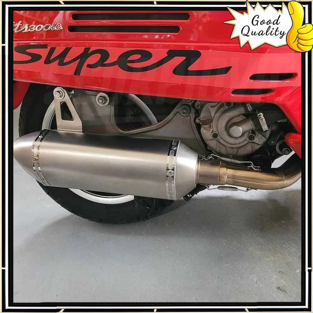 For Vespa exhaust modification Vespa GTS300 2008-2020 motorcycle modified exhaust full titanium stainless steel front pipe
For Vespa exhaust modification Vespa GTS300 2008-2020 motorcycle modified exhaust full titanium stainless steel front pipe