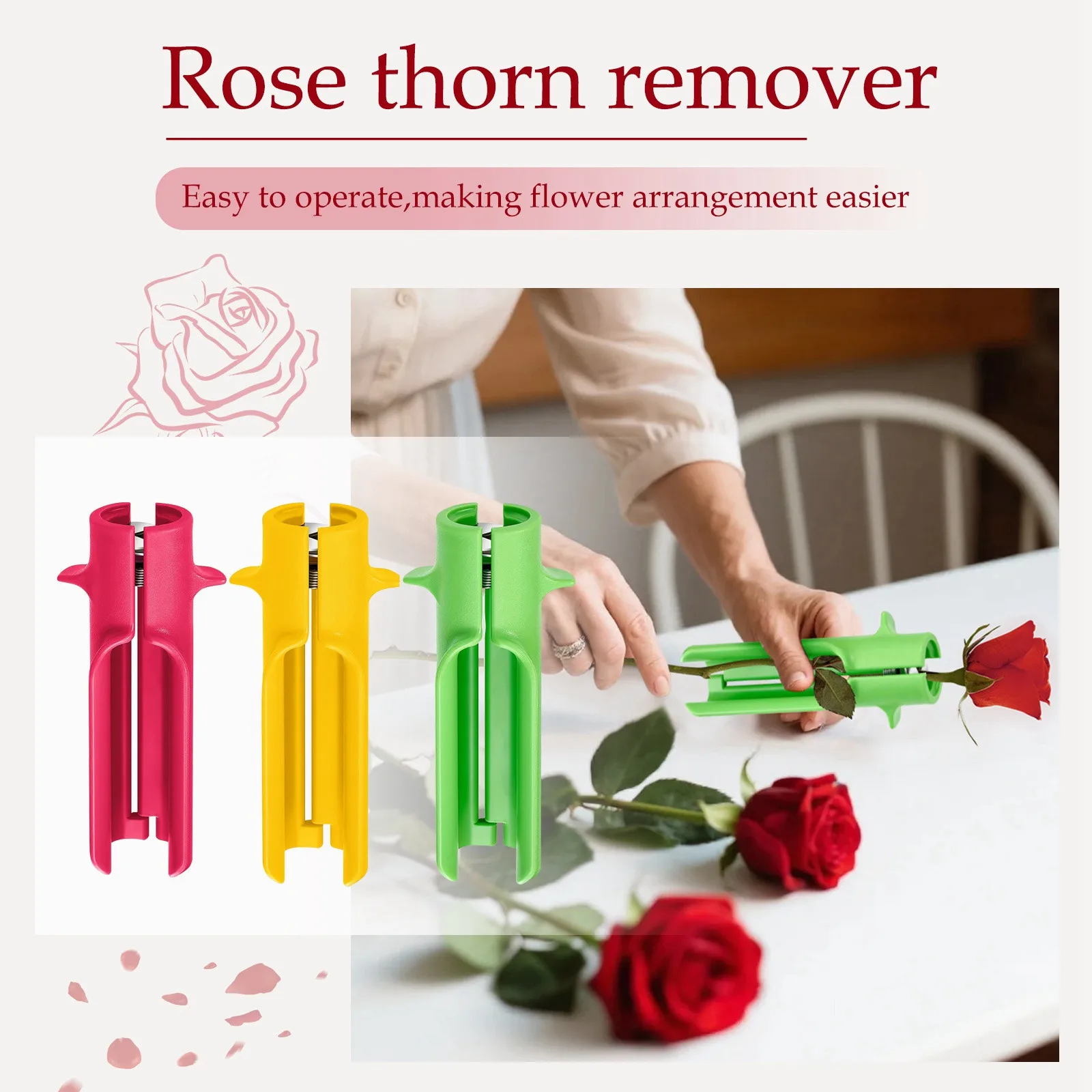 Protbale Rose Thorn Stripper Tool Thorn Remover Leaf Stripper Tool Flower Cleaner Cutter Flower Shop Gardening Pruning Tools
Protbale Rose Thorn Stripper Tool Thorn Remover Leaf Stripper Tool Flower Cleaner Cutter Flower Shop Gardening Pruning Tools