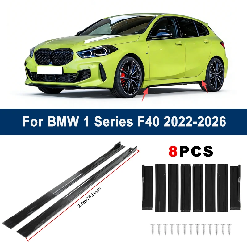 2m Sectional Side Skirt Extension Lips For BMW 1 Series F40 2022-2026 - Racing Side Spoiler Car Modified Body Kit Accessories
2m Sectional Side Skirt Extension Lips For BMW 1 Series F40 2022-2026 - Racing Side Spoiler Car Modified Body Kit Accessories