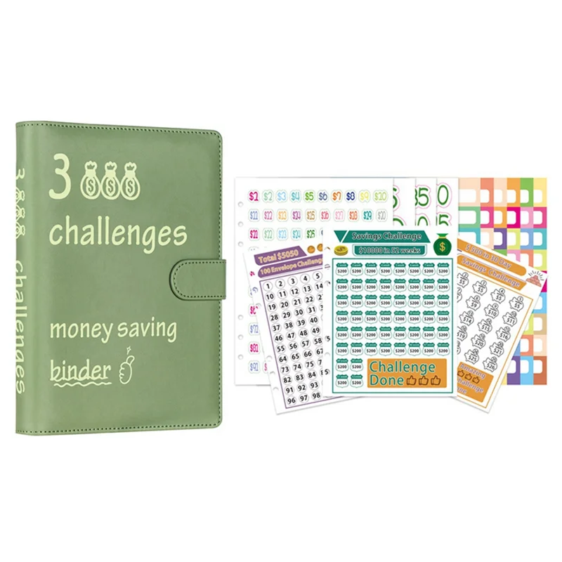 AM-100 Envelopes Challenge Binder Savings Challenges Book Money Saving Planner ,Green
AM-100 Envelopes Challenge Binder Savings Challenges Book Money Saving Planner ,Green