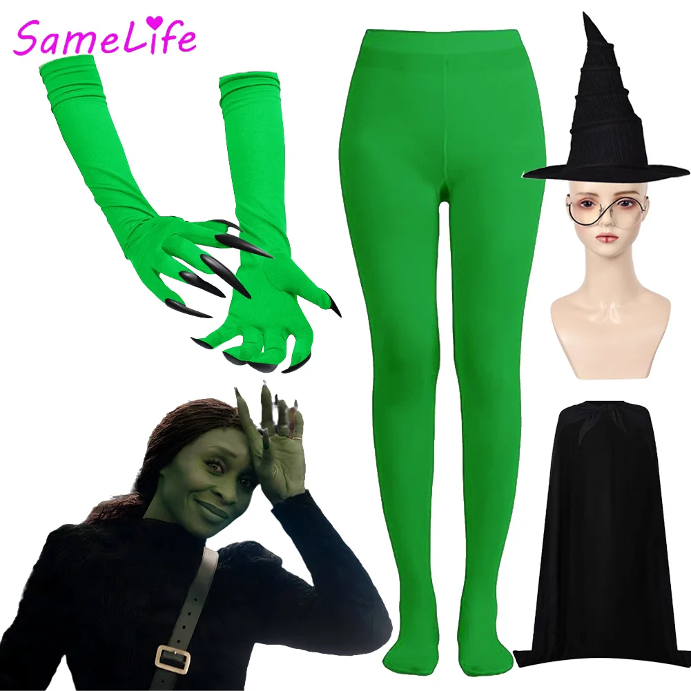 Wicked Elphaba Green Stocking Hat Cosplay Fantasy Long Sleeve Gloves 2024 Movie Witch Disguise Costume Accessories Women Props
Wicked Elphaba Green Stocking Hat Cosplay Fantasy Long Sleeve Gloves 2024 Movie Witch Disguise Costume Accessories Women Props