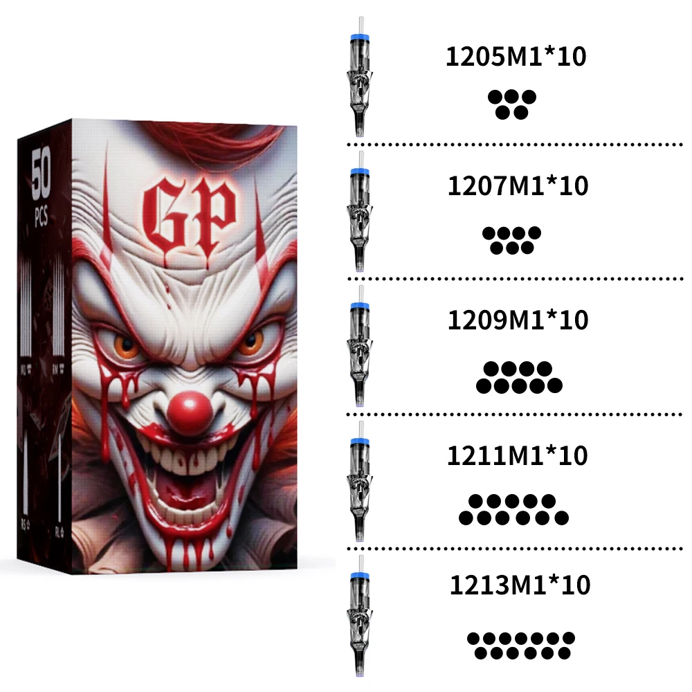 50 PCS/set, tattoo ink cartridge needles, tattoo needles, including 1213M1/1205,1/1207M1/1209M1/1211M1/1213M1 models in 10 packs, suitable for all tattoo machines
50 PCS/set, tattoo ink cartridge needles, tattoo needles, including 1213M1/1205,1/1207M1/1209M1/1211M1/1213M1 models in 10 packs, suitable for all tattoo machines
