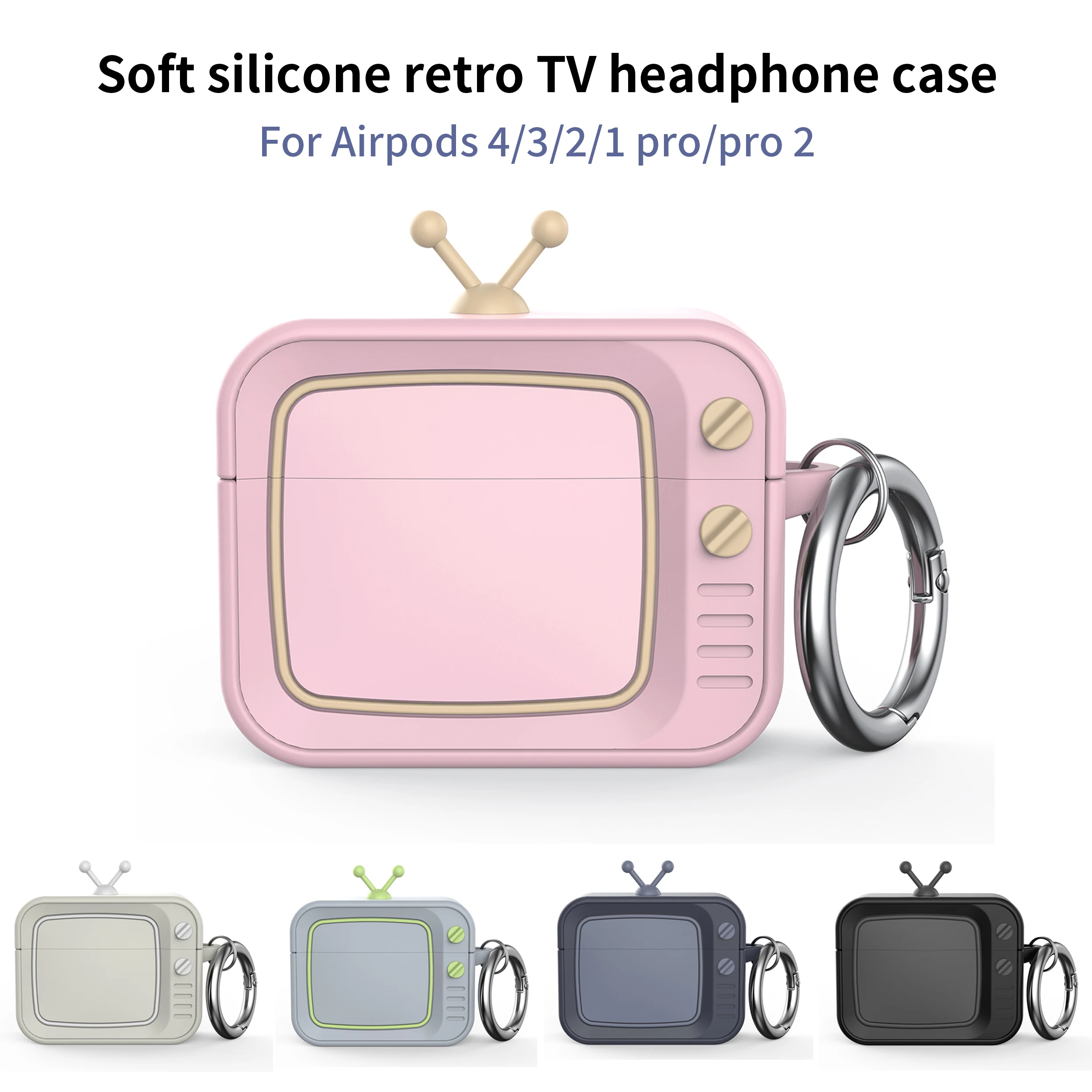 A silicone nostalgic TV earphone case for Airpods4 3 pro2 2 1 with anti drop durability good hand feel Earphone protective cover
A silicone nostalgic TV earphone case for Airpods4 3 pro2 2 1 with anti drop durability good hand feel Earphone protective cover