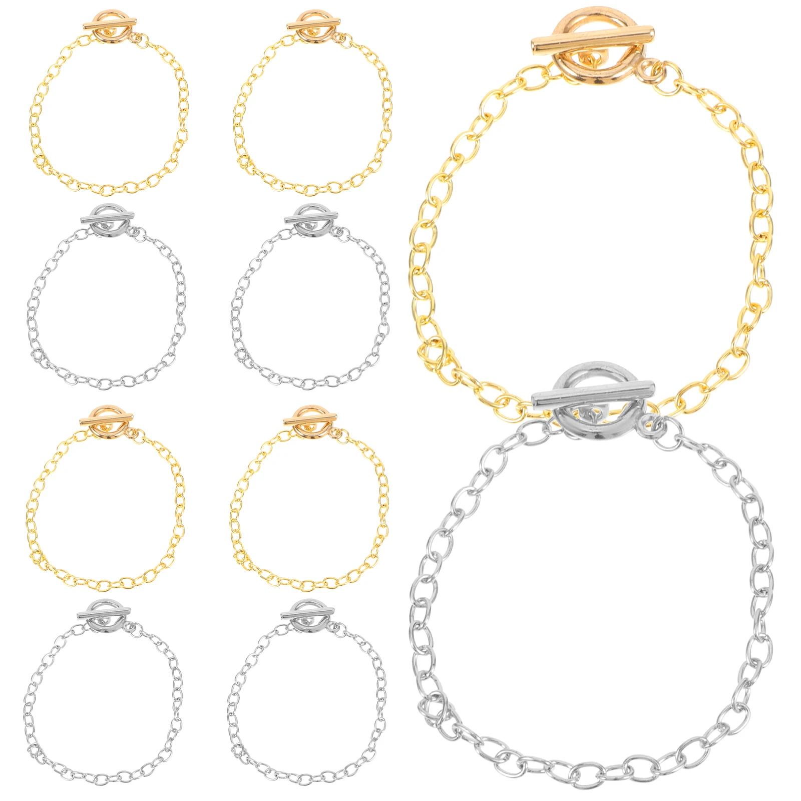 40 pcs Chain DIY Jewelry Supplies Bracelet Chain For Jewelry Making Toggle Clasp Metal Link Bracelet Chains H made Gifts
40 pcs Chain DIY Jewelry Supplies Bracelet Chain For Jewelry Making Toggle Clasp Metal Link Bracelet Chains H made Gifts