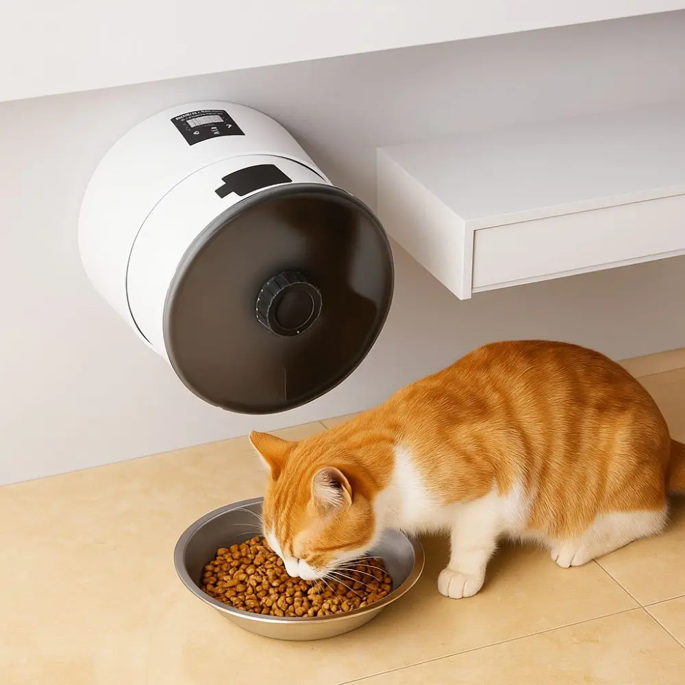 Button/WIFI Control Pet Automatic Feeder Wall Mounted Quantitative Pet Food Dispenser Stainless Steel Bowl Timed Feeding
Button/WIFI Control Pet Automatic Feeder Wall Mounted Quantitative Pet Food Dispenser Stainless Steel Bowl Timed Feeding